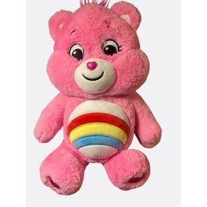 Care Bears Plush Cheer Bear Stuffed Animal Toy 2020 Pink Rainbow Belly 13 inch